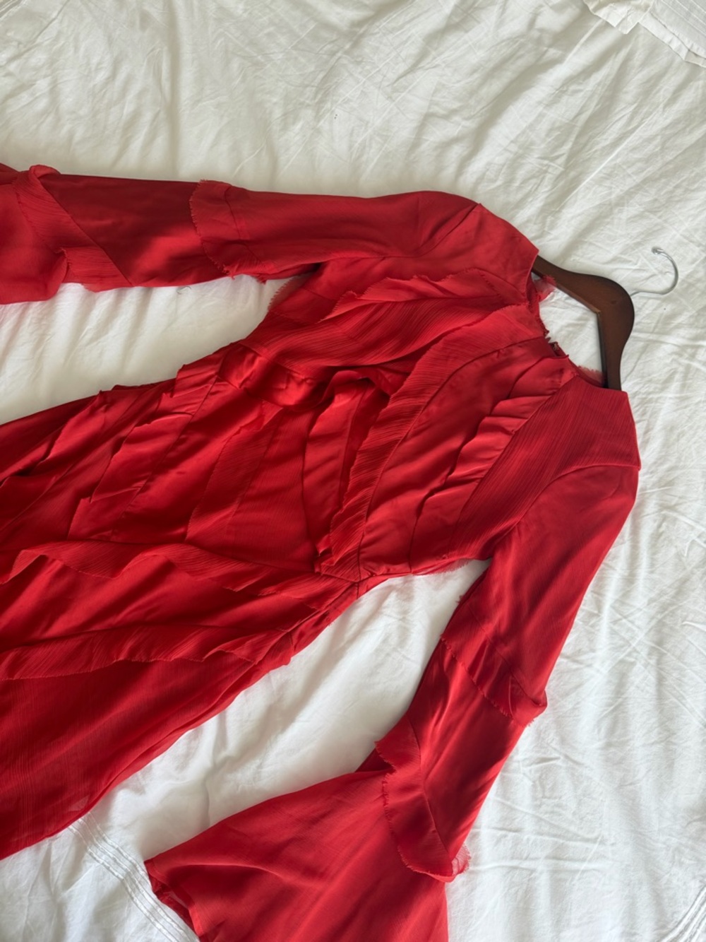 ASOS Red Ruffle Maxi Dress - Picture 3 of 3